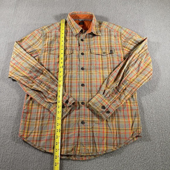 Just Keep Livin Mens Plaid Button Up Long Sleeve Shirt Size Medium - Picture 6 of 7